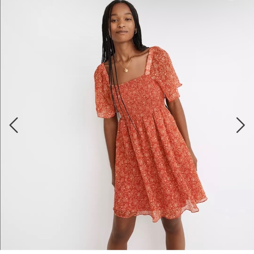 Madewell Seersucker Lucie Tie Back Dress